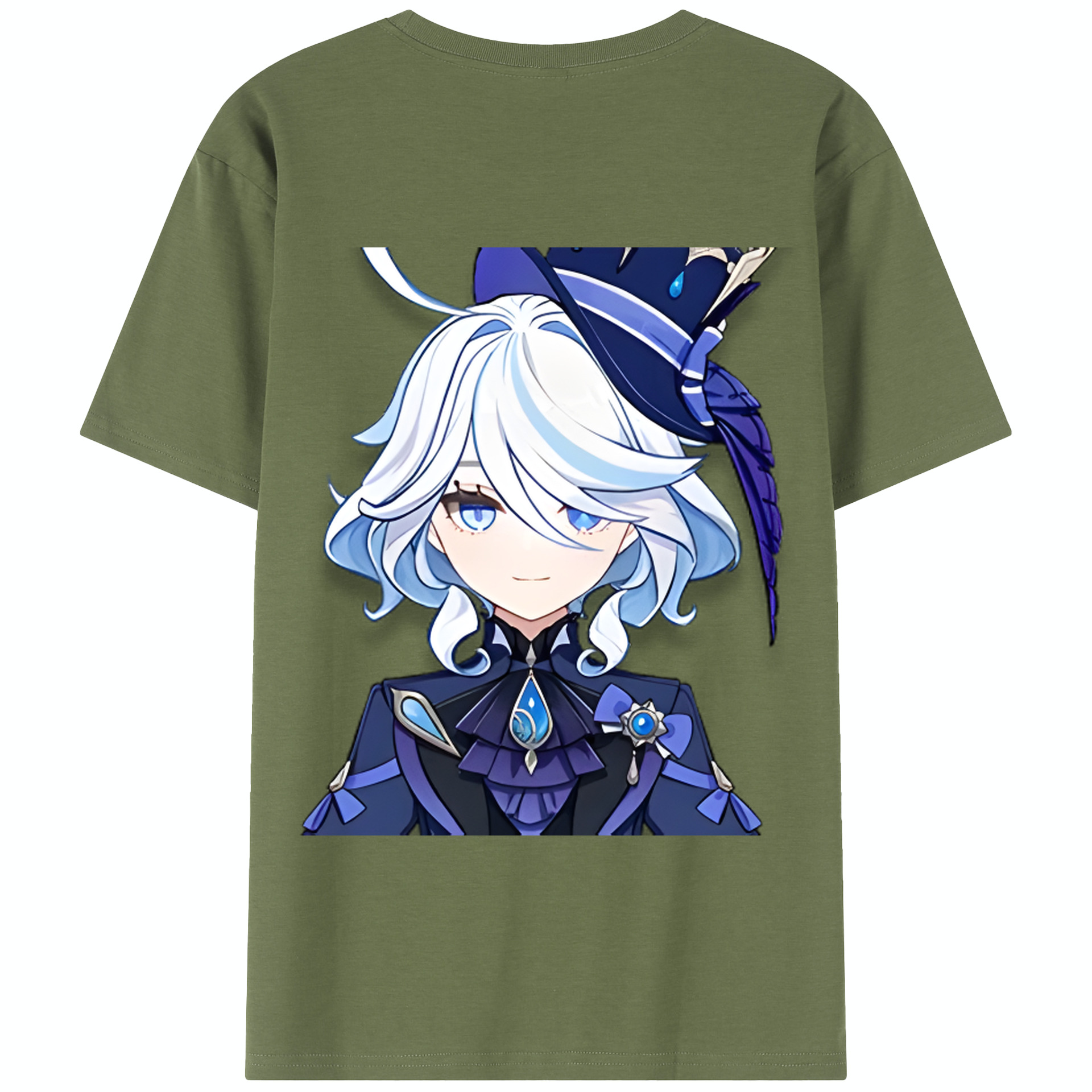 げんし神 フリーナ genshin Furina 綿100％半袖Tシャツ（背面プリント）